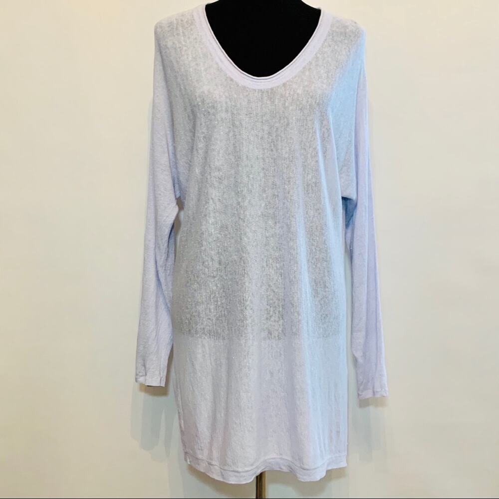 Aritzia T Babaton lilac linen sweater tunic dress